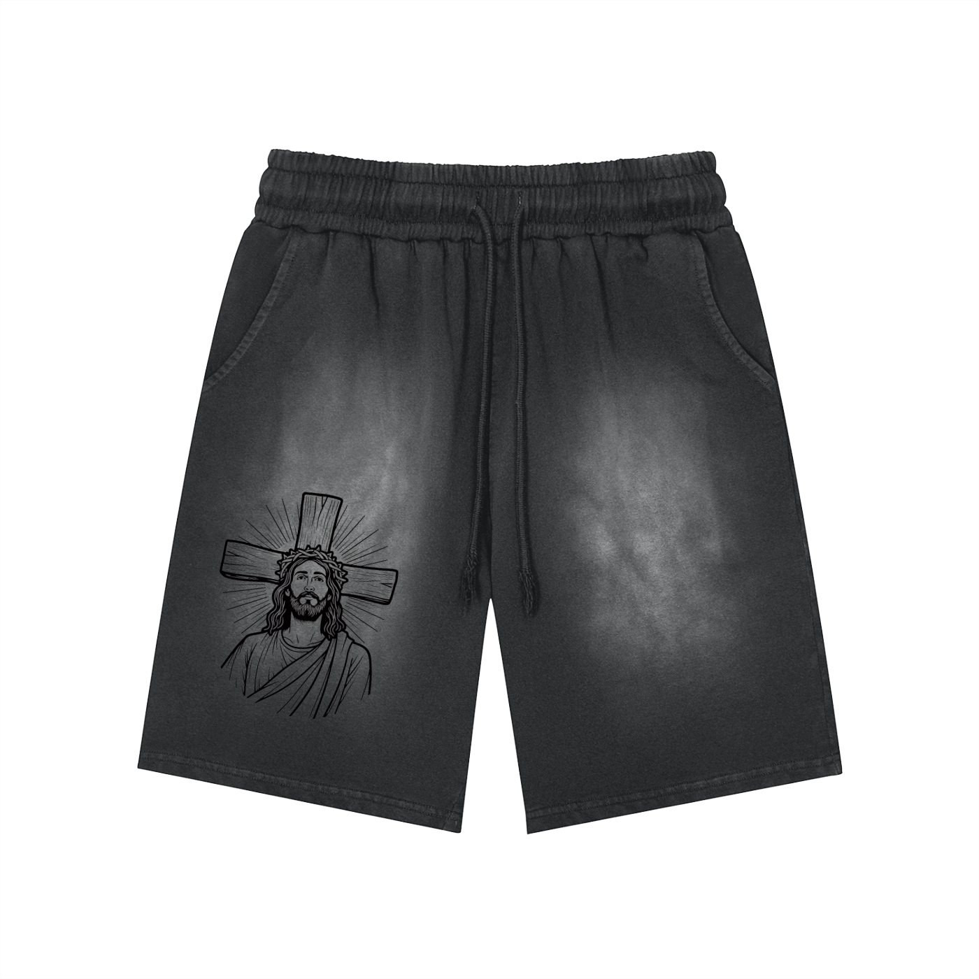 Jesus is king Washed Shorts