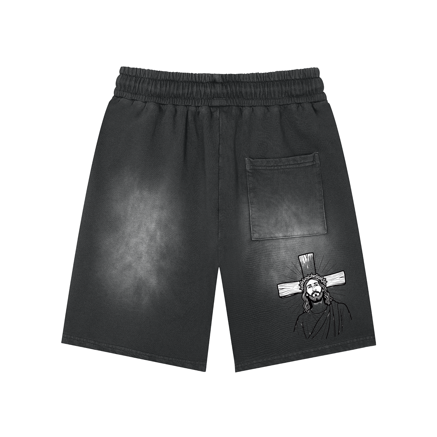 Jesus is king Washed Shorts