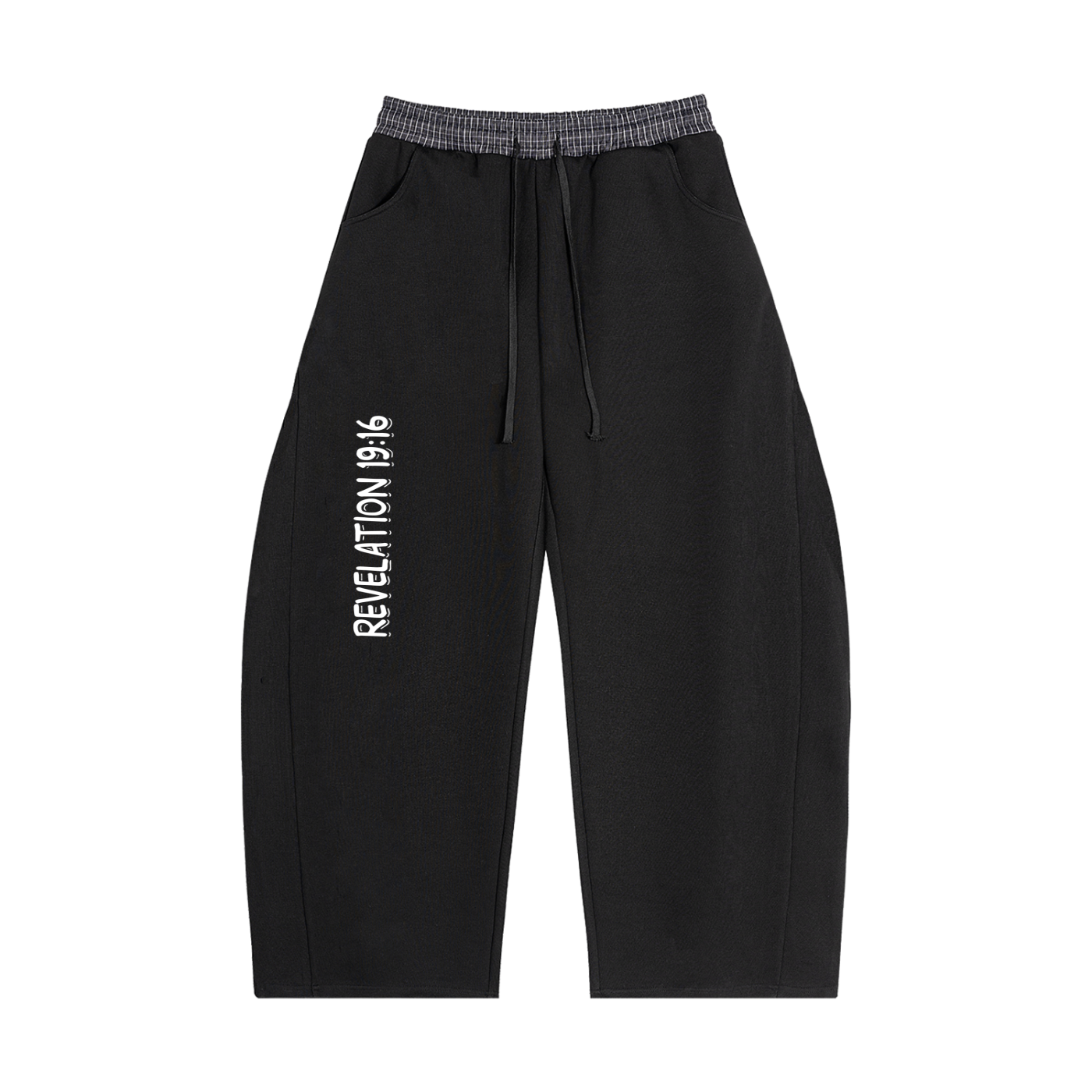 Plaid Waistband Barrel Sweatpants