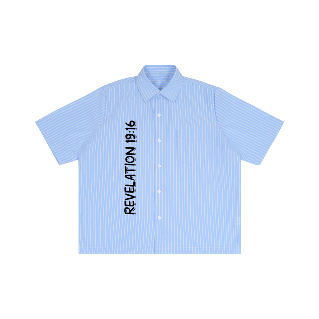 Striped Boxy Short Sleeve Shirt