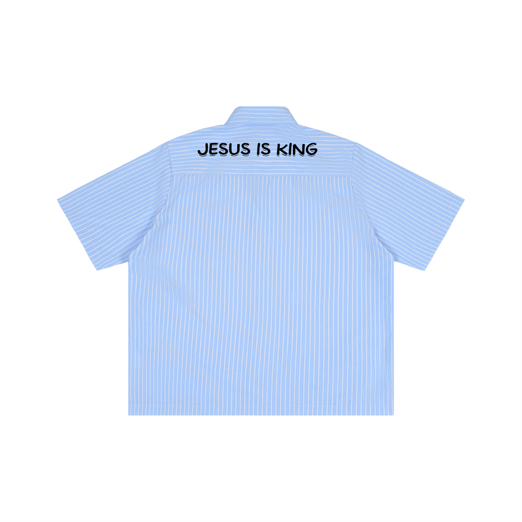 Striped Boxy Short Sleeve Shirt
